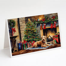 Load image into Gallery viewer, Lakeland Terrier Cozy Christmas Greeting Cards - Blank Note Cards – 8-Pack of Artist-Designed Cards with Envelopes