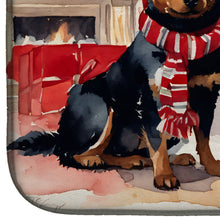Load image into Gallery viewer, Lancashire Heeler Cozy Christmas Dish Drying Mat