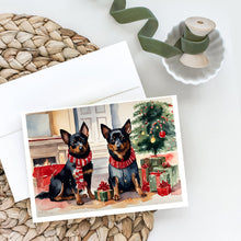 Load image into Gallery viewer, Lancashire Heeler Cozy Christmas Greeting Cards - Blank Note Cards – 8-Pack of Artist-Designed Cards with Envelopes