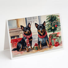 Load image into Gallery viewer, Lancashire Heeler Cozy Christmas Greeting Cards - Blank Note Cards – 8-Pack of Artist-Designed Cards with Envelopes