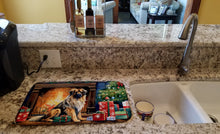 Load image into Gallery viewer, Leonberger Cozy Christmas Dish Drying Mat