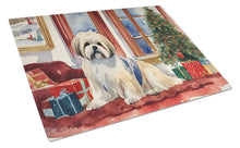 Load image into Gallery viewer, Lhasa Apso Cozy Christmas Glass Cutting Boards – Durable, Decorative Kitchen Art Large