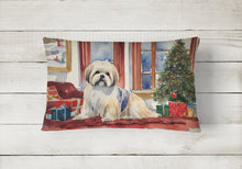 Load image into Gallery viewer, Lhasa Apso Cozy Christmas Throw Pillow
