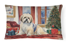 Load image into Gallery viewer, Lhasa Apso Cozy Christmas Throw Pillow