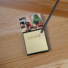 Load image into Gallery viewer, Mastiff Cozy Christmas Sticky Note Holder- Refiilable Desk Accessory Note Pad