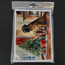 Load image into Gallery viewer, Mastiff Cozy Christmas Greeting Cards - Blank Note Cards – 8-Pack of Artist-Designed Cards with Envelopes