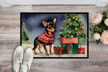 Load image into Gallery viewer, Miniature Pinscher Cozy Christmas Doormat-24x36 Indoor / Outdoor Rug | Made in USA