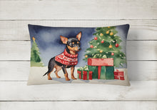 Load image into Gallery viewer, Miniature Pinscher Cozy Christmas Throw Pillow