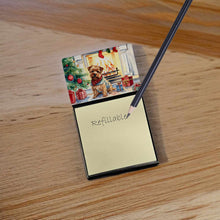 Load image into Gallery viewer, Norfolk Terrier Cozy Christmas Sticky Note Holder- Refiilable Desk Accessory Note Pad