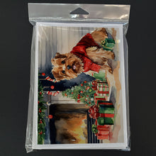 Load image into Gallery viewer, Norfolk Terrier Cozy Christmas Greeting Cards - Blank Note Cards – 8-Pack of Artist-Designed Cards with Envelopes