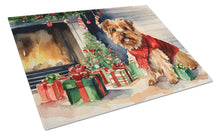 Load image into Gallery viewer, Norfolk Terrier Cozy Christmas Glass Cutting Boards – Durable, Decorative Kitchen Art Large