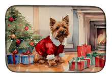 Load image into Gallery viewer, Norwich Terrier Cozy Christmas Dish Drying Mat