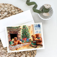 Load image into Gallery viewer, Nova Scotia Duck Tolling Retriever Cozy Christmas Greeting Cards - Blank Note Cards – 8-Pack of Artist-Designed Cards with Envelopes