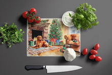Load image into Gallery viewer, Nova Scotia Duck Tolling Retriever Cozy Christmas Glass Cutting Boards – Durable, Decorative Kitchen Art Large