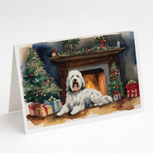 Load image into Gallery viewer, Old English Sheepdog Cozy Christmas Greeting Cards - Blank Note Cards – 8-Pack of Artist-Designed Cards with Envelopes