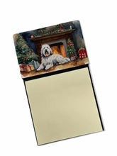 Load image into Gallery viewer, Old English Sheepdog Cozy Christmas Sticky Note Holder- Refiilable Desk Accessory Note Pad