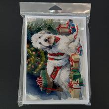 Load image into Gallery viewer, Old English Sheepdog Cozy Christmas Greeting Cards - Blank Note Cards – 8-Pack of Artist-Designed Cards with Envelopes