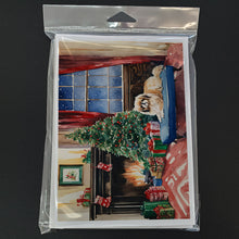 Load image into Gallery viewer, Pekingese Cozy Christmas Greeting Cards - Blank Note Cards – 8-Pack of Artist-Designed Cards with Envelopes