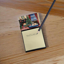 Load image into Gallery viewer, Pekingese Cozy Christmas Sticky Note Holder- Refiilable Desk Accessory Note Pad