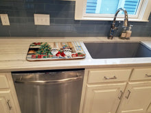 Load image into Gallery viewer, Pekingese Cozy Christmas Dish Drying Mat