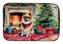 Load image into Gallery viewer, Pomeranian Cozy Christmas Dish Drying Mat