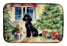 Load image into Gallery viewer, Poodle Cozy Christmas Dish Drying Mat