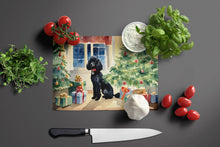 Load image into Gallery viewer, Poodle Cozy Christmas Glass Cutting Boards – Durable, Decorative Kitchen Art Large