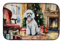 Load image into Gallery viewer, Poodle Cozy Christmas Dish Drying Mat