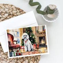 Load image into Gallery viewer, Poodle Cozy Christmas Greeting Cards - Blank Note Cards – 8-Pack of Artist-Designed Cards with Envelopes