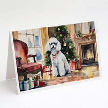 Load image into Gallery viewer, Poodle Cozy Christmas Greeting Cards - Blank Note Cards – 8-Pack of Artist-Designed Cards with Envelopes