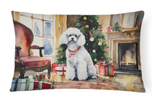 Load image into Gallery viewer, Poodle Cozy Christmas Throw Pillow