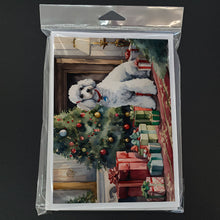 Load image into Gallery viewer, Poodle Cozy Christmas Greeting Cards - Blank Note Cards – 8-Pack of Artist-Designed Cards with Envelopes