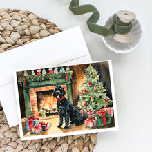 Load image into Gallery viewer, Portuguese Water Dog Cozy Christmas Greeting Cards - Blank Note Cards – 8-Pack of Artist-Designed Cards with Envelopes