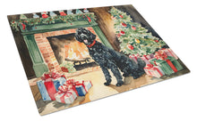 Load image into Gallery viewer, Portuguese Water Dog Cozy Christmas Glass Cutting Boards – Durable, Decorative Kitchen Art Large