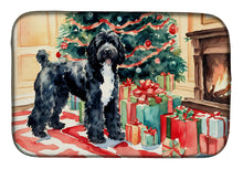 Load image into Gallery viewer, Portuguese Water Dog Cozy Christmas Dish Drying Mat