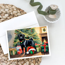 Load image into Gallery viewer, Pug Cozy Christmas Greeting Cards - Blank Note Cards – 8-Pack of Artist-Designed Cards with Envelopes