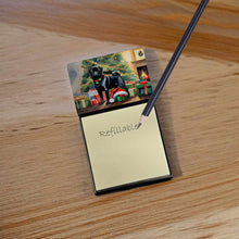 Load image into Gallery viewer, Pug Cozy Christmas Sticky Note Holder- Refiilable Desk Accessory Note Pad