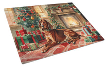 Load image into Gallery viewer, Redbone Coonhound Cozy Christmas Glass Cutting Boards – Durable, Decorative Kitchen Art Large