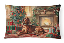 Load image into Gallery viewer, Redbone Coonhound Cozy Christmas Throw Pillow