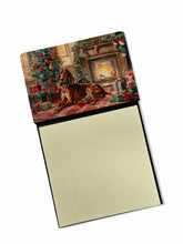 Load image into Gallery viewer, Redbone Coonhound Cozy Christmas Sticky Note Holder- Refiilable Desk Accessory Note Pad