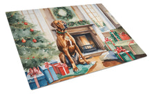 Load image into Gallery viewer, Rhodesian Ridgeback Cozy Christmas Glass Cutting Boards – Durable, Decorative Kitchen Art Large