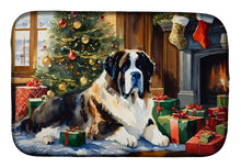 Load image into Gallery viewer, Saint Bernard Cozy Christmas Dish Drying Mat