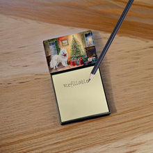 Load image into Gallery viewer, Samoyed Cozy Christmas Sticky Note Holder- Refiilable Desk Accessory Note Pad