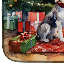 Load image into Gallery viewer, Schnauzer Cozy Christmas Dish Drying Mat