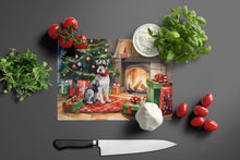 Load image into Gallery viewer, Schnauzer Cozy Christmas Glass Cutting Boards – Durable, Decorative Kitchen Art Large