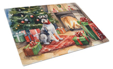 Load image into Gallery viewer, Schnauzer Cozy Christmas Glass Cutting Boards – Durable, Decorative Kitchen Art Large