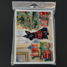 Load image into Gallery viewer, Scottish Terrier Cozy Christmas Greeting Cards - Blank Note Cards – 8-Pack of Artist-Designed Cards with Envelopes