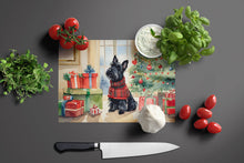 Load image into Gallery viewer, Scottish Terrier Cozy Christmas Glass Cutting Boards – Durable, Decorative Kitchen Art Large