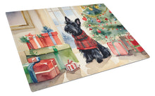 Load image into Gallery viewer, Scottish Terrier Cozy Christmas Glass Cutting Boards – Durable, Decorative Kitchen Art Large