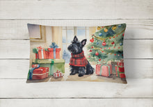 Load image into Gallery viewer, Scottish Terrier Cozy Christmas Throw Pillow